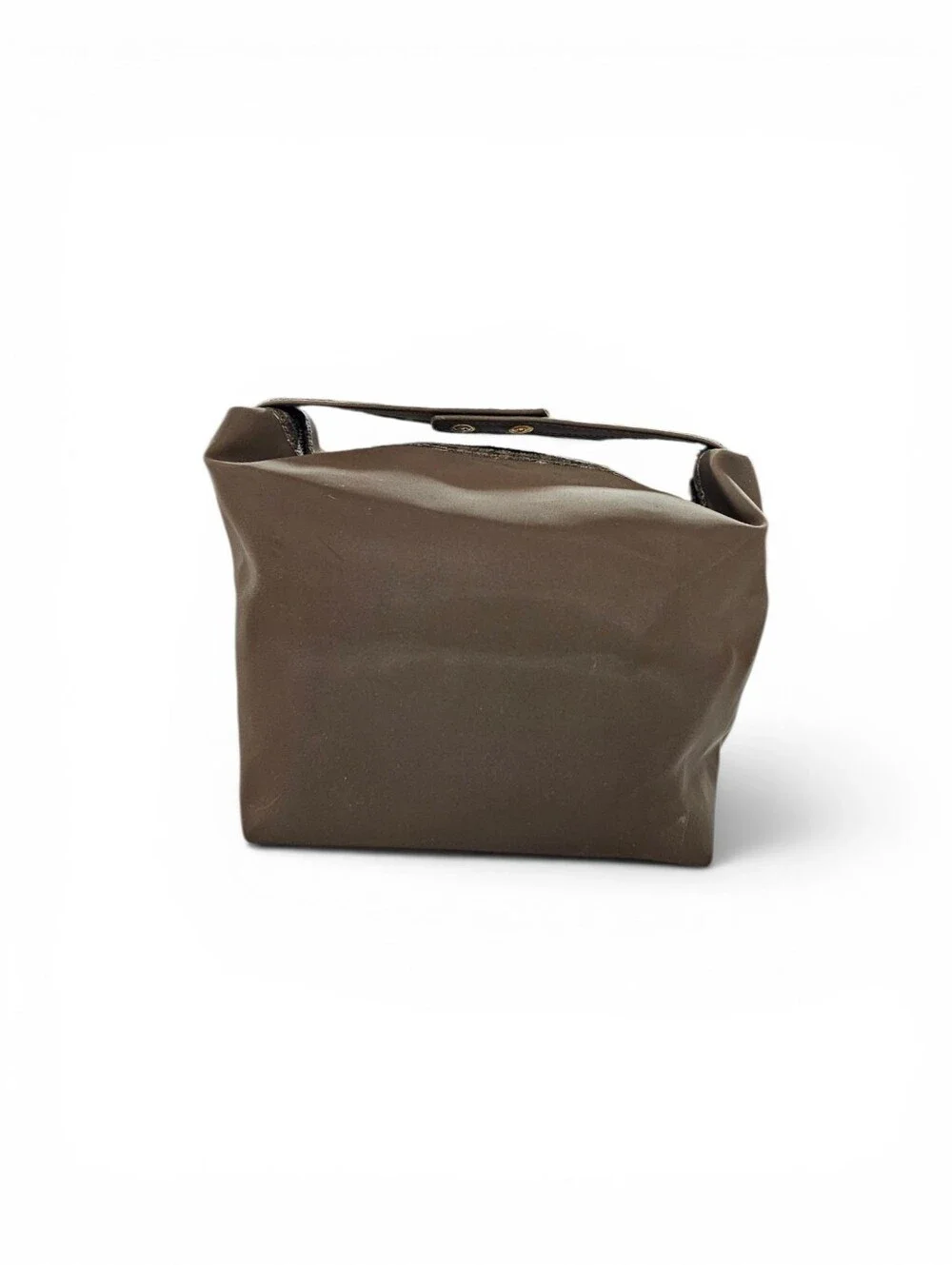 Fendi Pequin Nylon Vanity Bag In Brown Stripe With Gold Hardware
